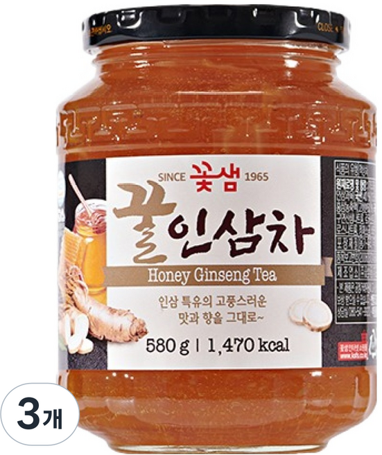 꽃샘 꿀인삼차, 580g, 1개입, 3개