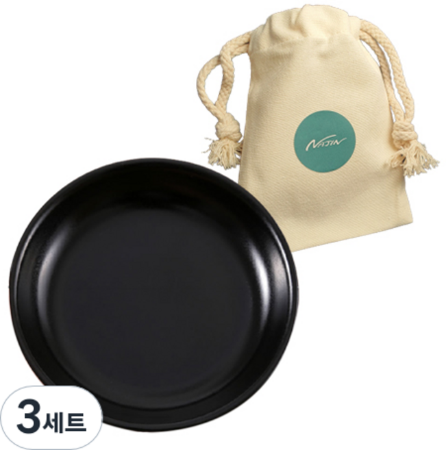 나진 쟁반 도자기 마사지 괄사 + 파우치 세트 NJ021, TYPE02, 3세트