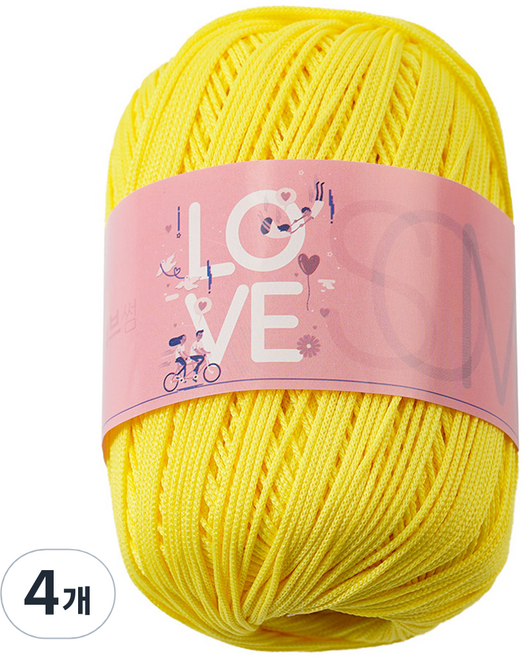 러브썸 뜨개실, 106 레몬옐로우, 4개