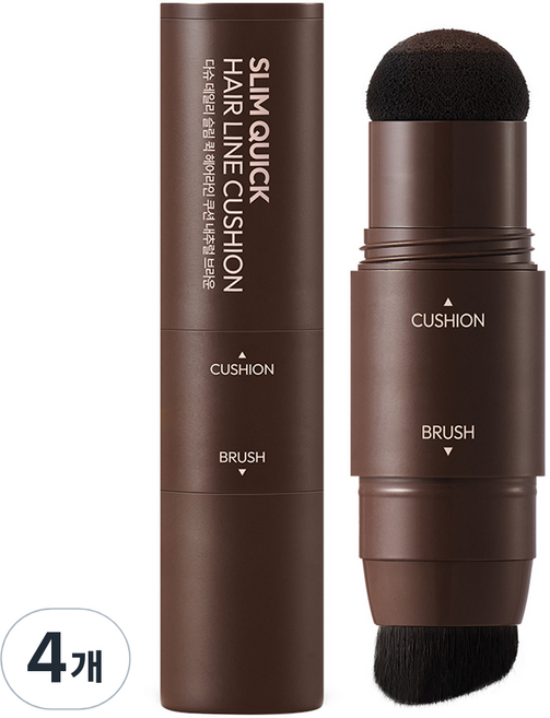 DASHU Daily Slim Quick髮際線修飾雙頭氣墊筆 2.5g, 4支, 自然棕