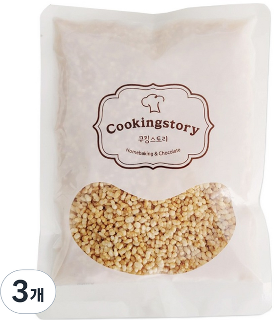 쿠킹스토리 볶음쌀 라이스크런치, 100g, 3개