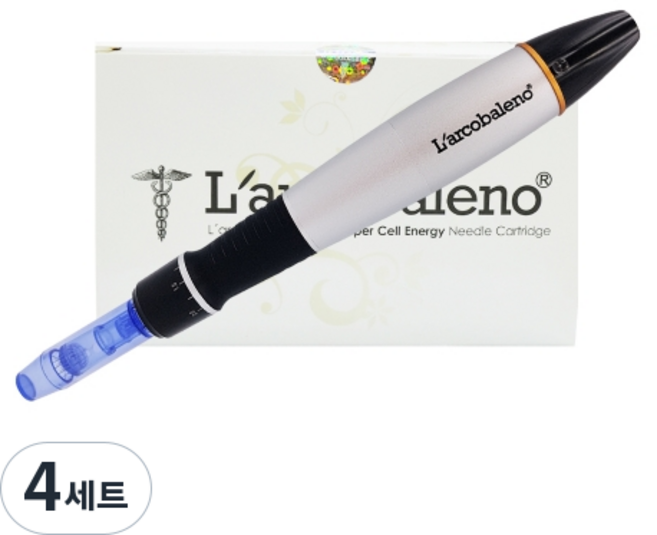 라르꼬발레노 오토 MTS 블랙 전용 니들 5핀 Flat 10p, 혼합색상, 4세트