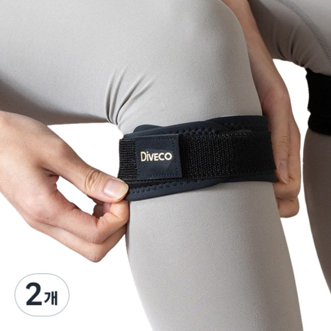 디베코 슬개골 무릎보호대 v2, 블랙, 2개