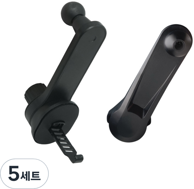 레드빈 차량용 송풍구 거치대 고리 + 나사형 앤 회전형 DJAM + 회전방식 부품 DCEM, 블랙, 5세트