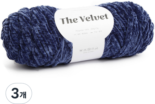 브랜드얀 더벨벳 뜨개실, 24 데님, 3개