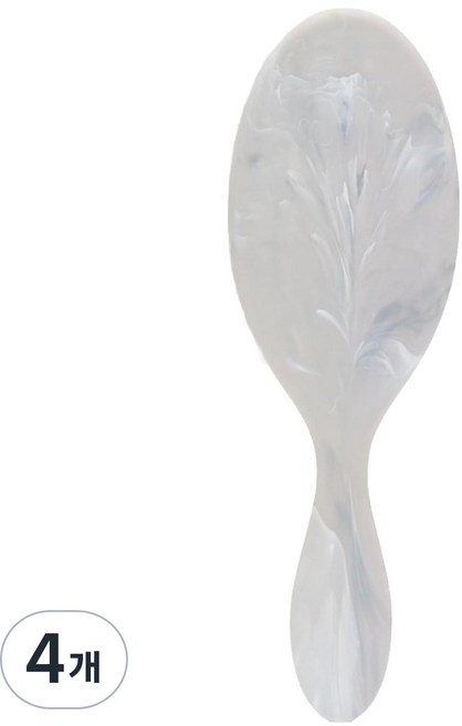 Wet brush 經典順髮梳 麻花大理石紋髮梳, 4個, 灰色