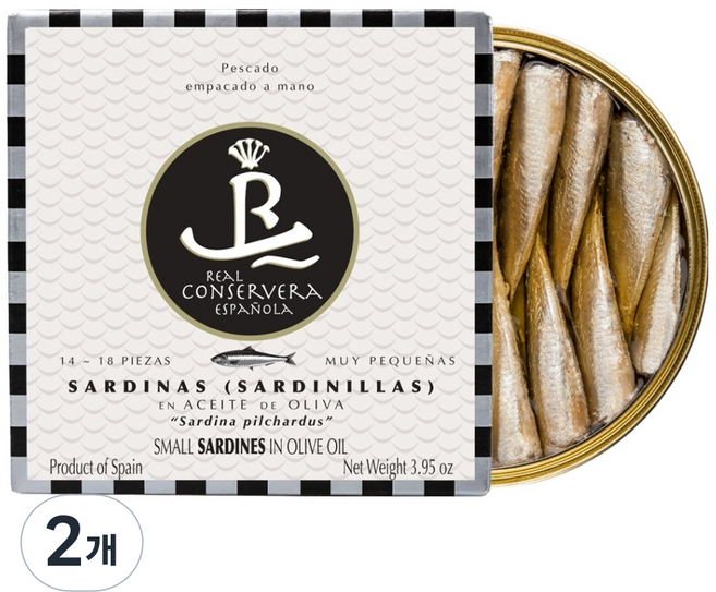 REAL CONSERVERA 橄欖油沙丁魚, 112g, 2個