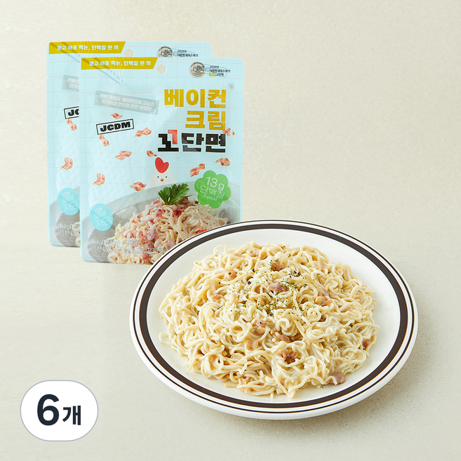 JCDM 베이컨 크림 꼬단면, 140g, 6개