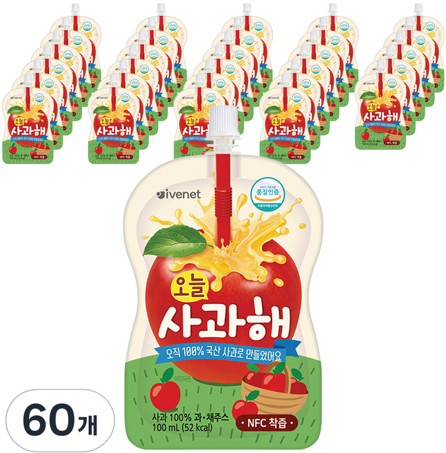 아이배냇 오늘사과해, 100ml, 60개