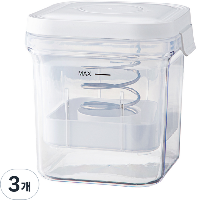 코멧 강력 스프링 채소 탈수기, 화이트, 3개