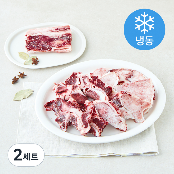 조은장터 사골 2kg + 잡뼈 1.8kg + 스지 200g 탕용 보신세트 2호 (냉동), 2세트