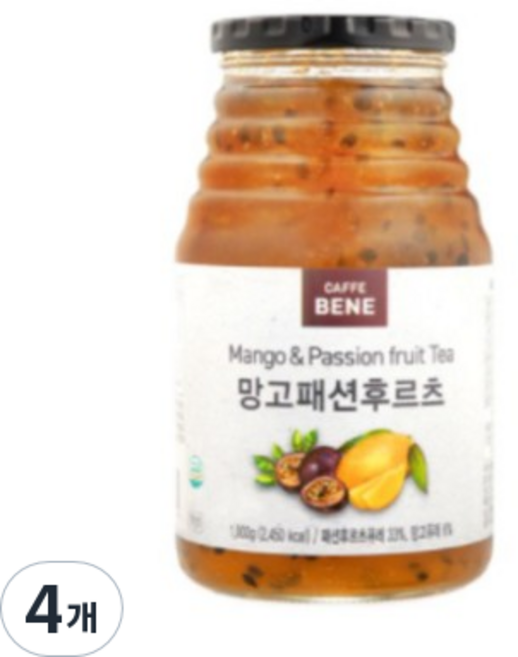 카페베네 망고패션후르츠 과일차, 1kg, 4개, 1개입