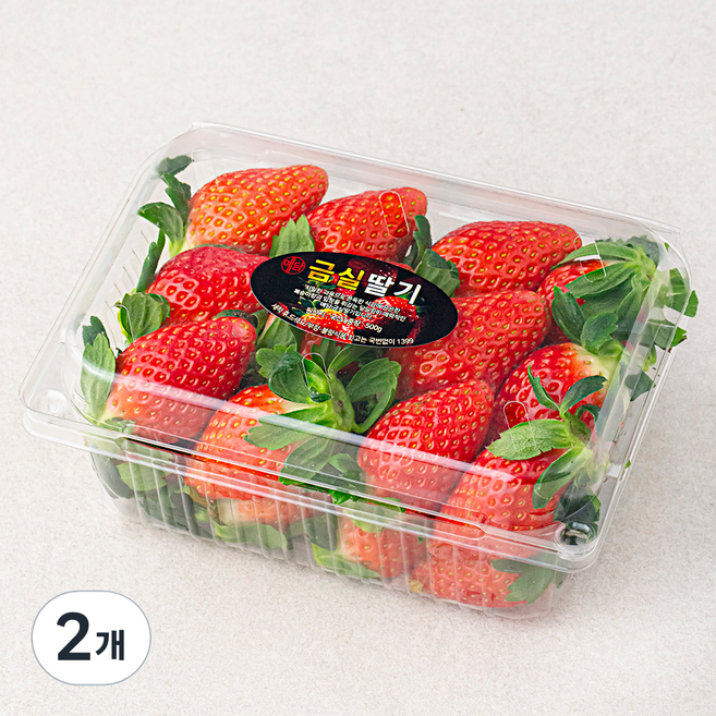 산지직송 예담 진주 금실딸기, 500g(특), 2개