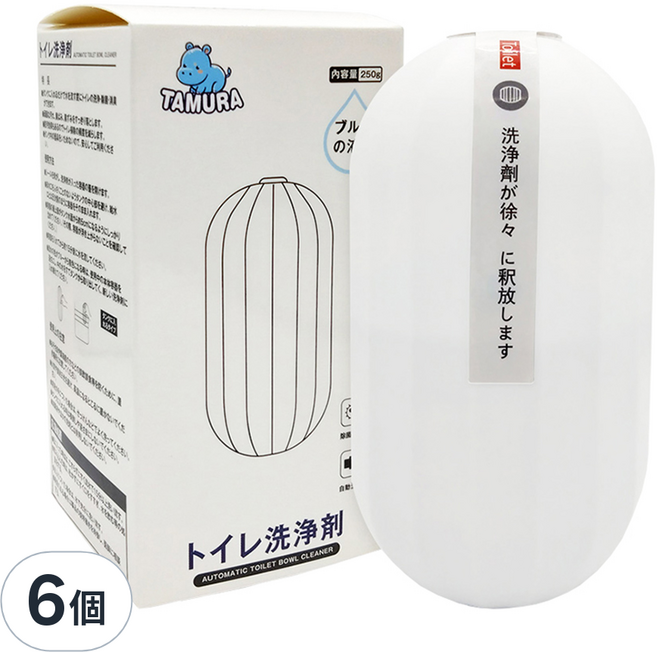TAMURA 馬桶清潔魔瓶, 6個, 250g