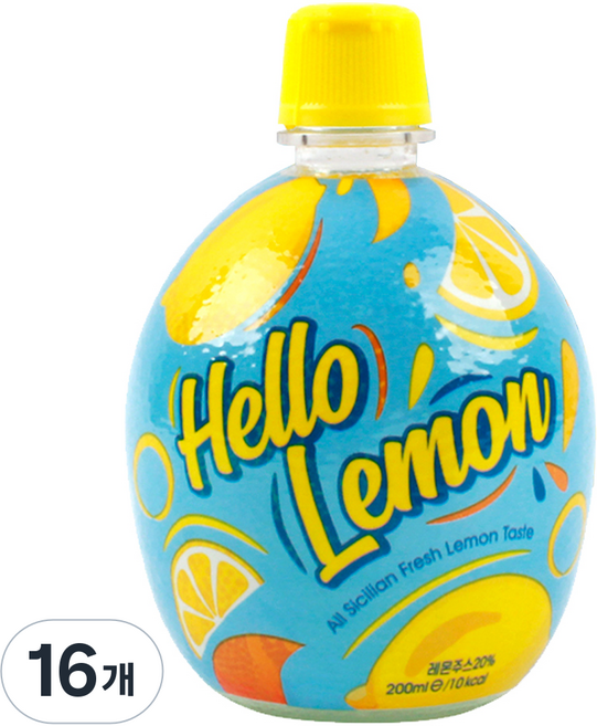 헬로레몬 레몬주스 농축액, 200ml, 16개
