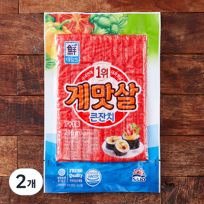 대림선 게맛살 큰잔치, 216g, 2개