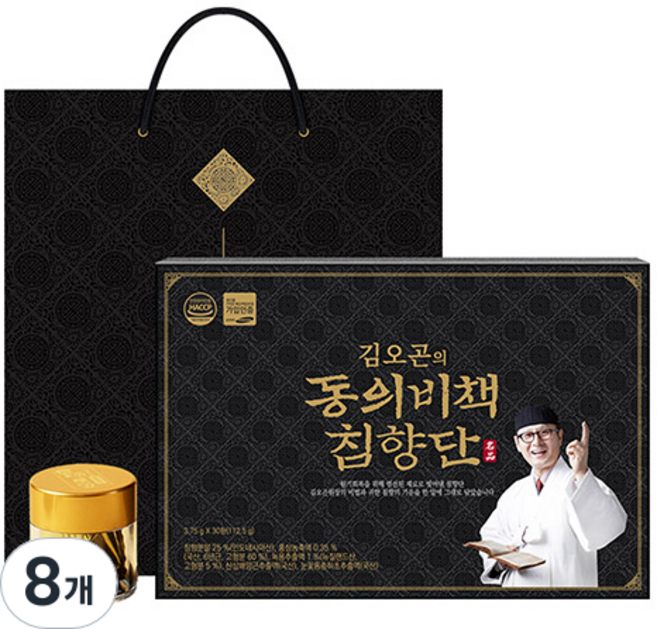 김오곤 동의비책 침향단 + 쇼핑백, 112.5g, 8개