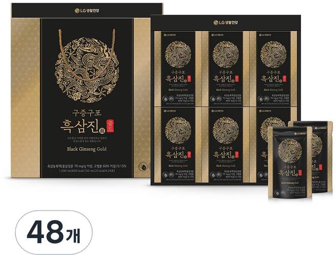 LG생활건강 리튠 구증구포 흑삼진 골드, 50ml, 48개
