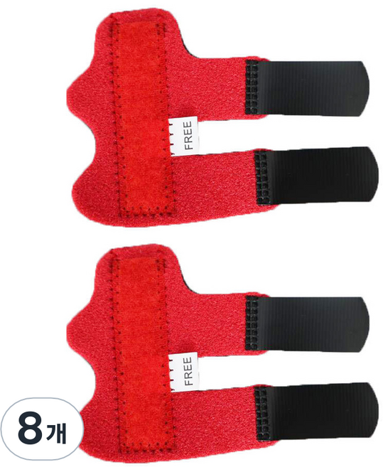 리치덕 손가락보호대 슬리브 레드, 8개