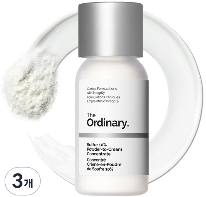 디오디너리 설퍼 파우더 투 크림 컨센트레이트, 5g, 3개