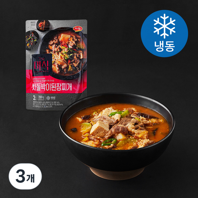 더미식 차돌박이 된장찌개 2인분 (냉동), 700g, 3개