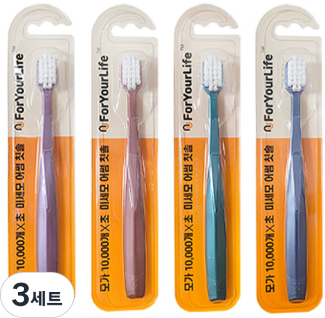 일상나눔 포유어라이프 초 미세모 어썸 칫솔 4종 세트, 4개입, 3세트