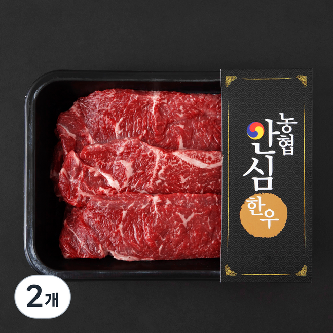 농협안심한우 한우 채끝 1등급 구이용 (냉장), 600g, 2개