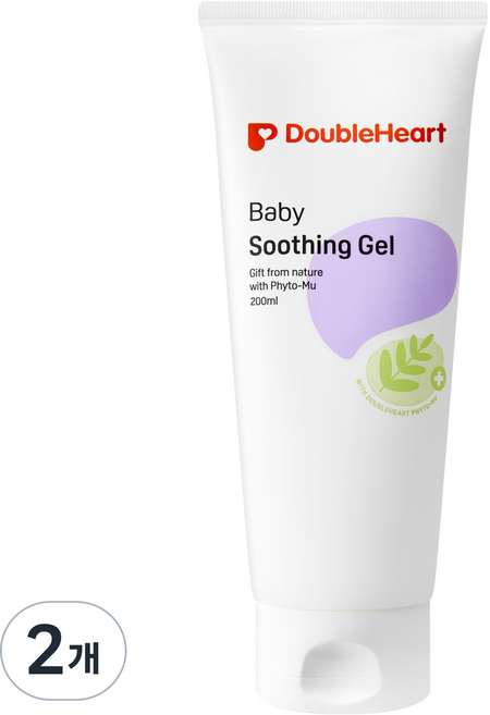 더블하트 유아용 수딩젤, 200ml, 2개