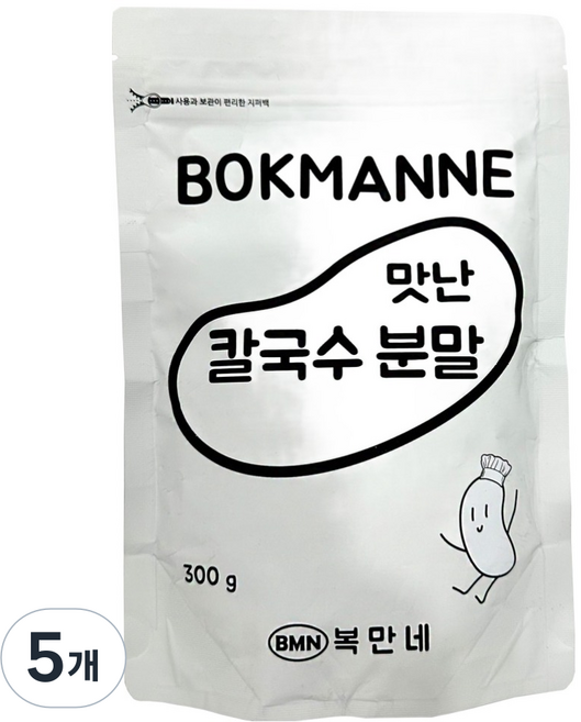 복만네 맛난칼국수분말, 300g, 5개