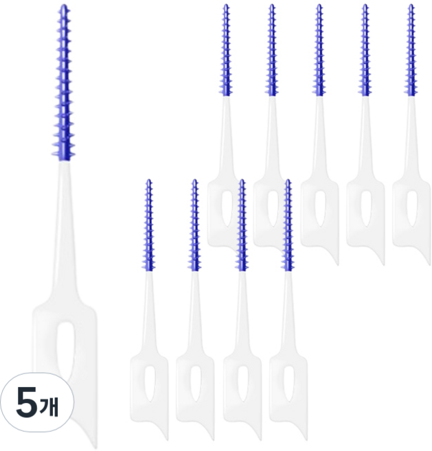 르메이스 치아 브러쉬 치간 칫솔 케이스 블루, 20개입, 5개