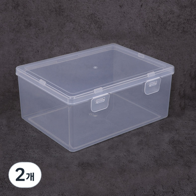 벤프 Case 포카 잠금 보관함 대형, 투명, 2개