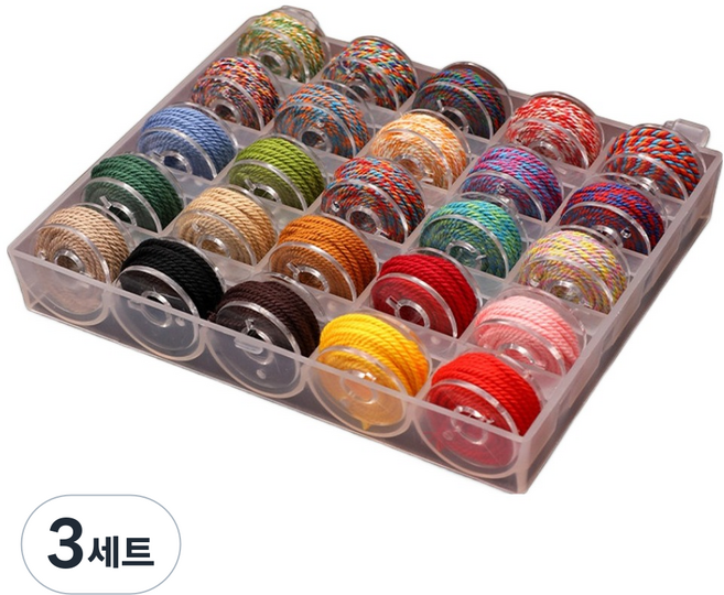 코오미 매듭 실 팔찌 만들기 나일론 재료 25색 세트 1mm x 3m 5W0940, 혼합색상, 3세트