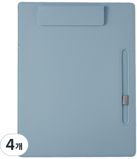 동아피엠에스 A4파일 가죽클립보드, 블루, 4개