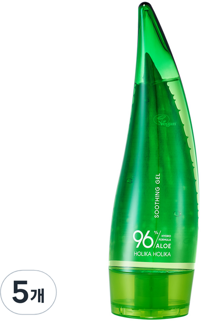 홀리카홀리카 알로에 하이드로 포뮬라 96% 수딩 젤, 250ml, 5개