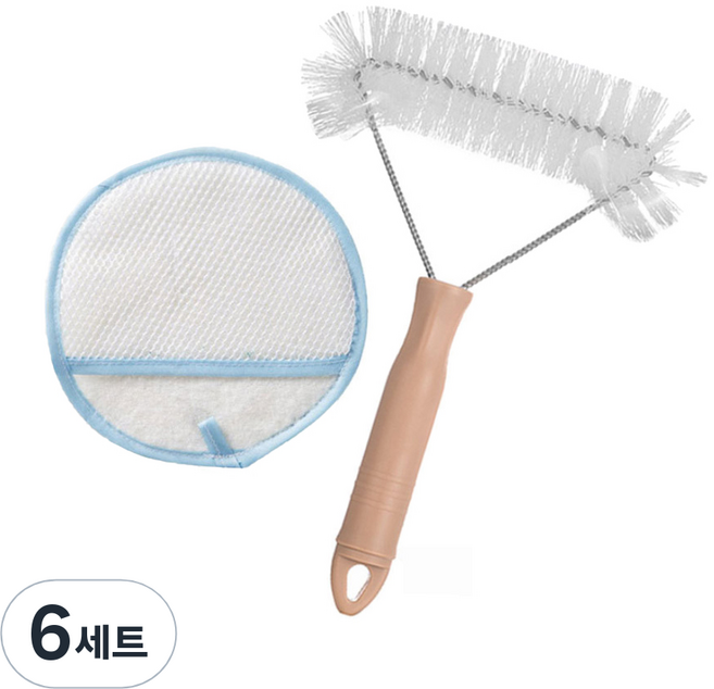 모나코올리브 방풍망 청소솔 + 먼지 청소 장갑 세트, 6세트, 랜덤발송(장갑)