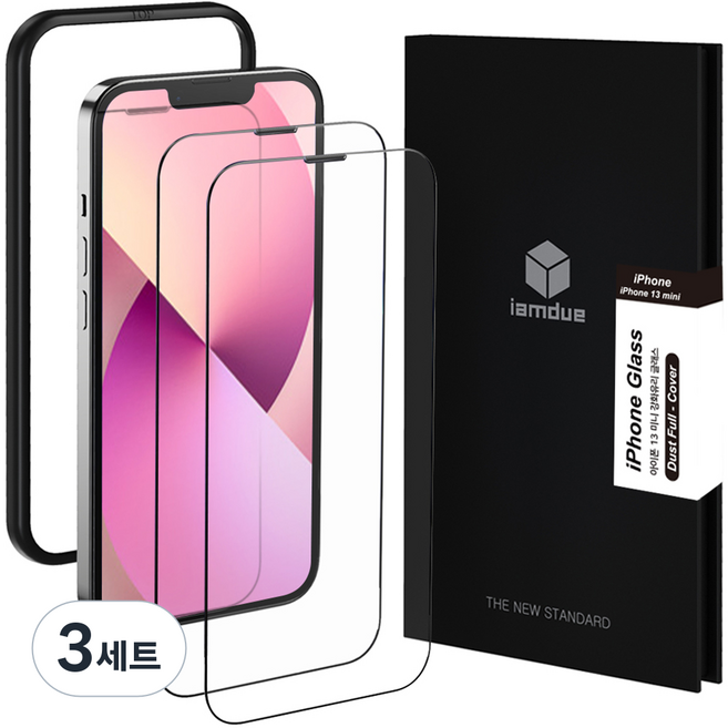 아이엠듀 풀커버 강화유리 휴대폰 액정 보호필름 2p 세트, 3세트