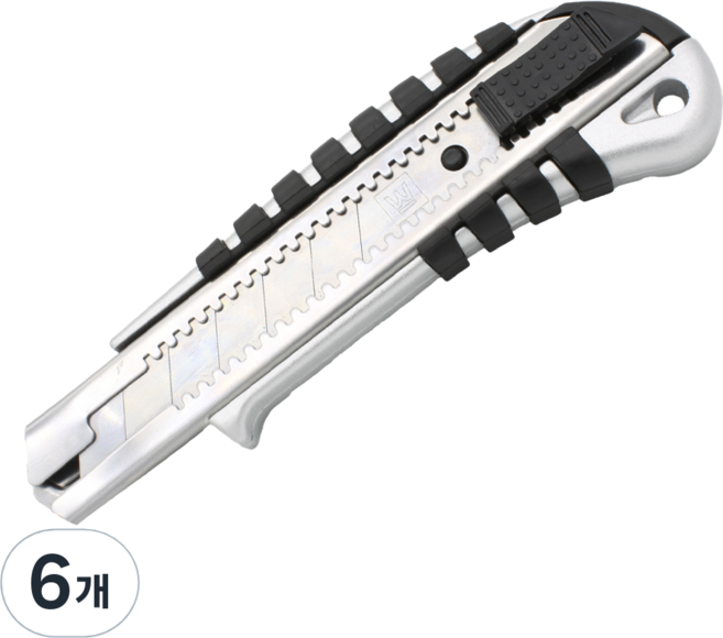 화신 212 커터칼 특대 25mm, 실버, 6개