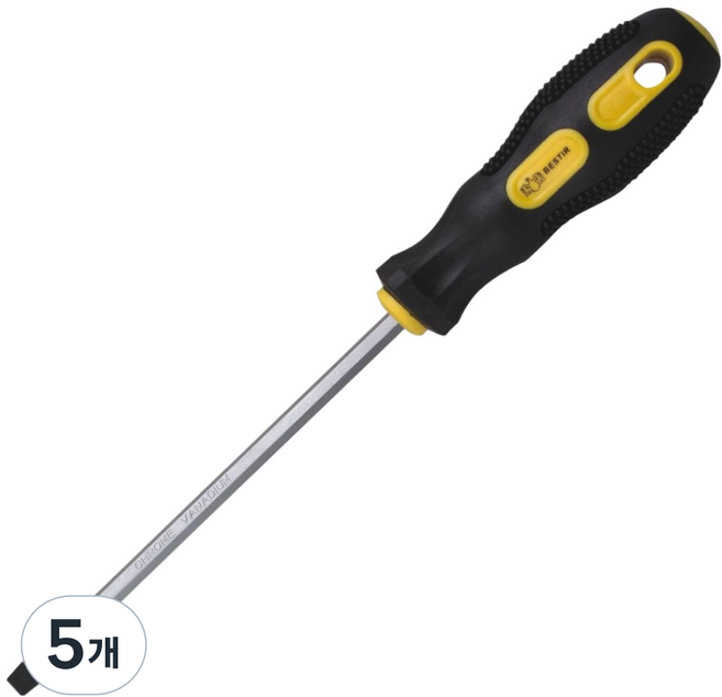 BESTIR 鷹之印 單用一字螺絲起子 6 x 100mm BST-31131, 5個
