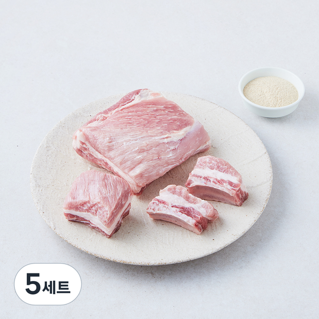 선진포크 한돈 갈비 수육용 + 분말스프 80g 세트 (냉장), 800g, 5세트
