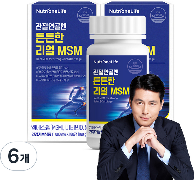 뉴트리원 관절연골엔 튼튼한 리얼 MSM, 180정, 6개