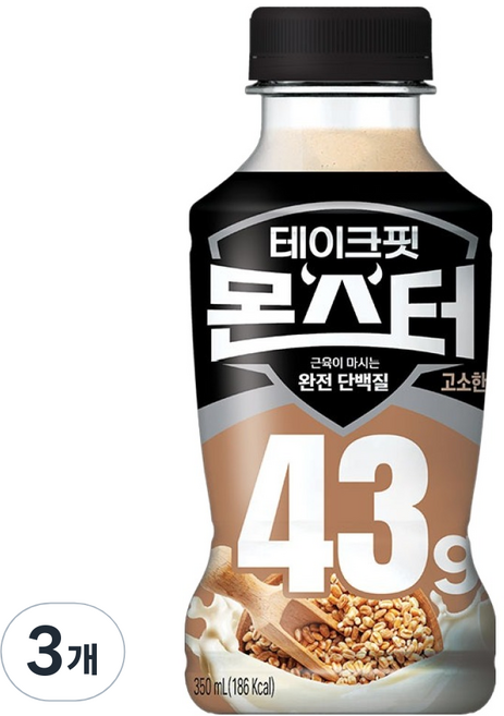 TAKEFIT Monster蛋白飲 香濃風味, 3個, 350ml