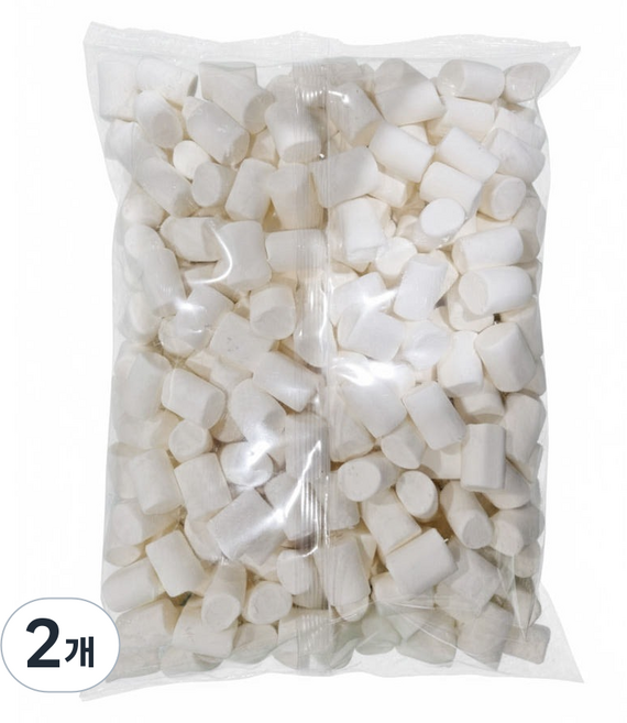 White Mega 烘焙用棉花糖, 2個, 1kg