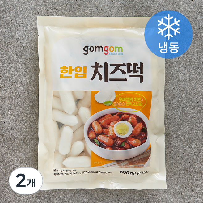 곰곰 한입 치즈떡 (냉동), 600g, 1개입, 2개