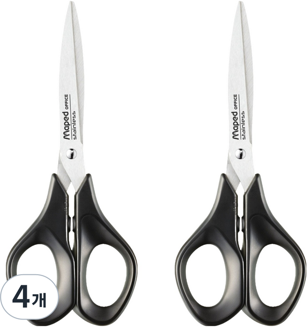 마패드 사무용 어드밴스 가위 17cm, 혼합색상, 4개