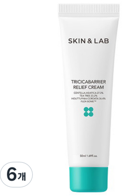 스킨앤랩 트리시카베리어 릴리프 크림, 50ml, 6개