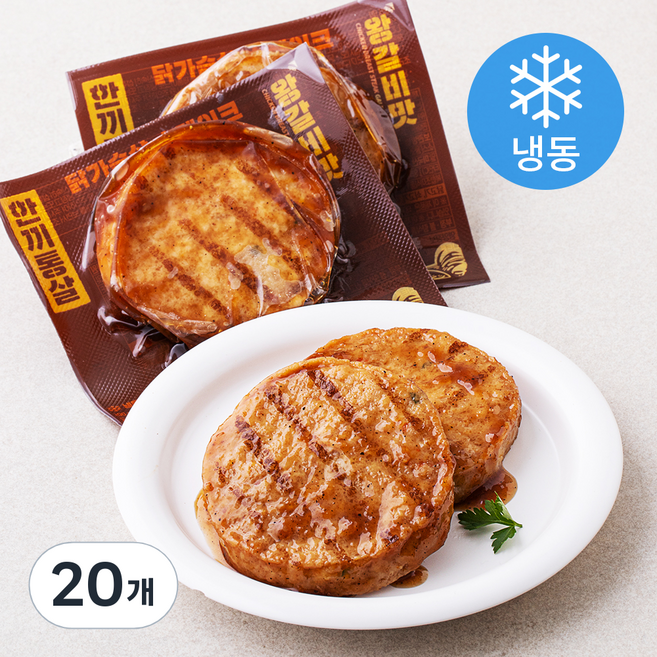 한끼통살 닭가슴살 스테이크 왕갈비맛 (냉동), 100g, 1개입, 20개