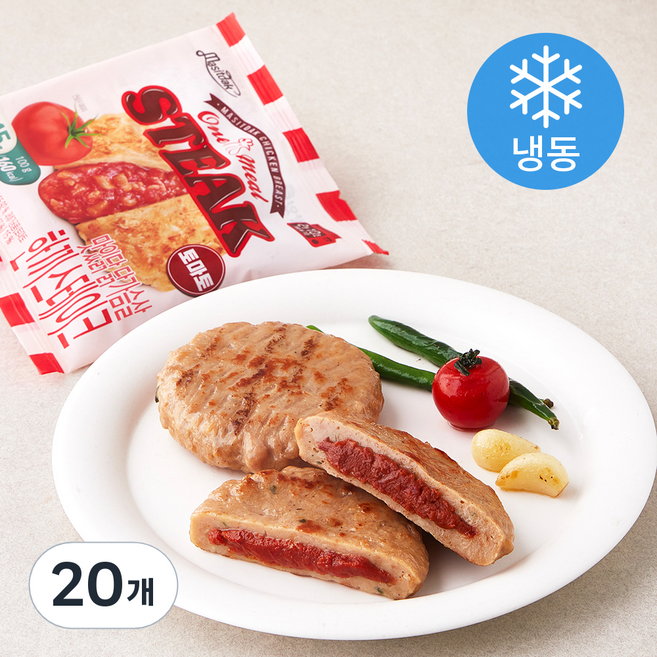 맛있닭 닭가슴살 한끼스테이크 토마토 (냉동), 100g, 1개입, 20개