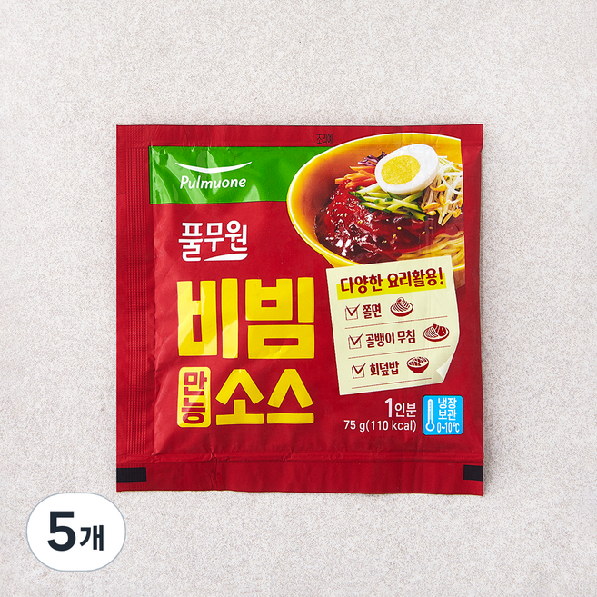 풀무원 만능 비빔 소스, 75g, 5개