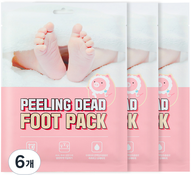 me.factory 去角質足膜, 1組, 6包