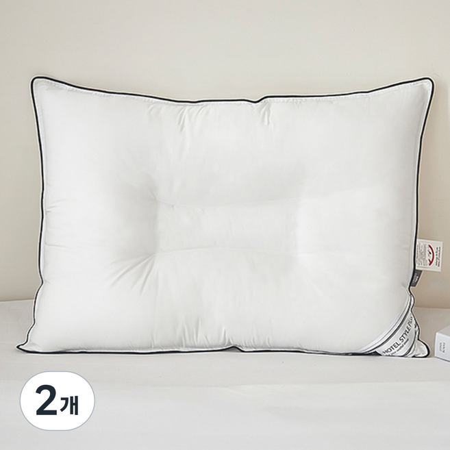 코멧 홈 진드기세이프 호텔식 프리미엄 마이크로화이버 경추형 베개솜, 화이트, 2개